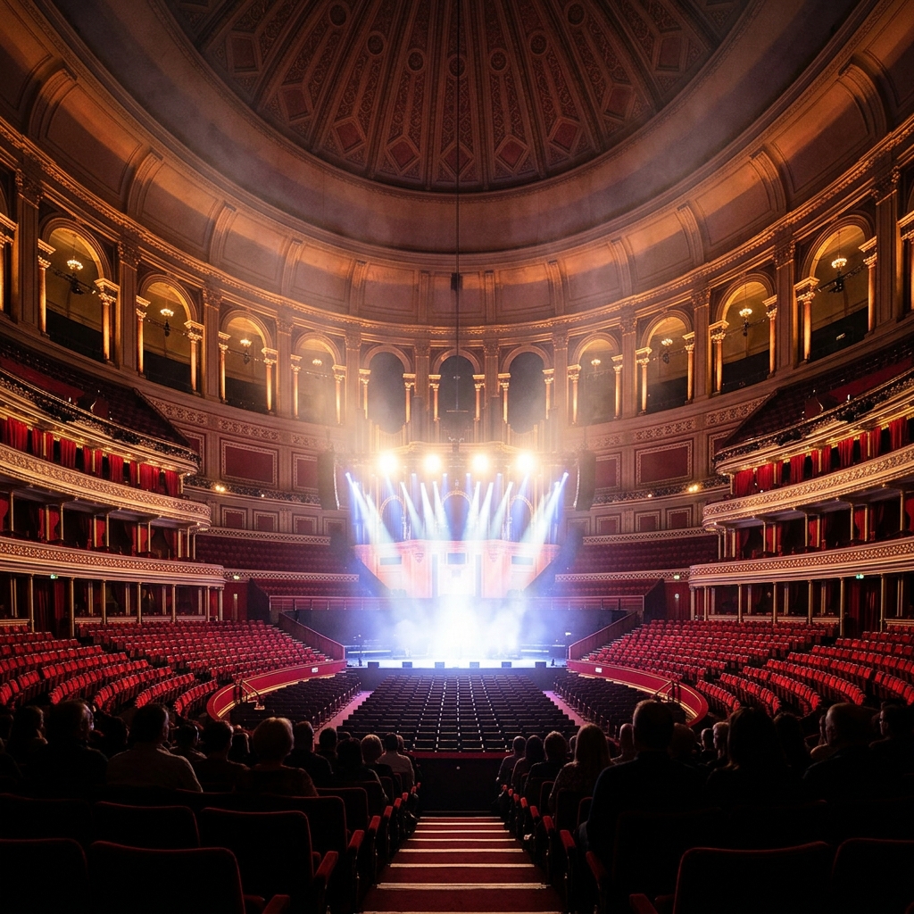 Editorial illustration for Live at the Royal Albert Hall; not official cover art
